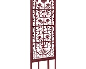 H Potter Rose Trellis Screen Privacy for Patio Deck Balcony, Metal Tall, Indoor Outdoor Heavy Duty Iron - With Wall Brackets & Ground Stakes