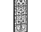 H Potter Trellis Screen Black Wall Trellis Metal, Indoor Outdoor Heavy Duty Iron Living Wall - With Wall Brackets for Patio Deck Balcony