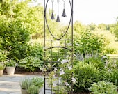 H Potter Bell Trellis - Iron Outdoor Garden Privacy Screen - 3D Yard Art - Wedding Gift for Climbing Plants - Rose Clematis