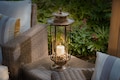 H Potter Candle Lantern Cast Iron & Glass 19" Tall Decorative Hurricane Unique Gift Indoor Outdoor Lighting - Pool Patio Deck Backyard