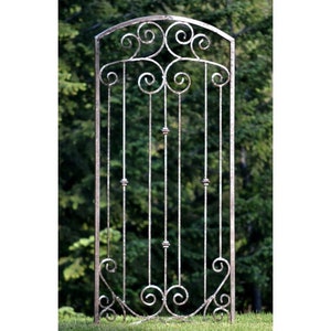 H Potter Large 6 ft Garden Trellis, Wrought Iron Heavy, Scroll Metal, Wall Art, Yard Art Lawn, Patio Decor, Unique Gift Idea Roses, Ivy