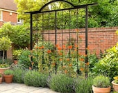 H Potter Garden Trellis - Heavy Duty Metal Screen - Tall Outdoor Iron Fence Panel - Yard Art Privacy Trellis Climbing Plants Living Wall