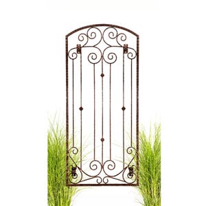 H Potter Iron Garden Trellis – Wall-Mounted Trellis for Climbing Plants, Clematis, Roses, Adjustable Brackets – Outdoor Vertical Metal Decor