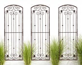H Potter Wall Trellises Set of 3 - 8 ft Wrought Iron Metal - Landscape Structures - Garden Indoor Outdoor Decor Patio Balcony Deck Gift
