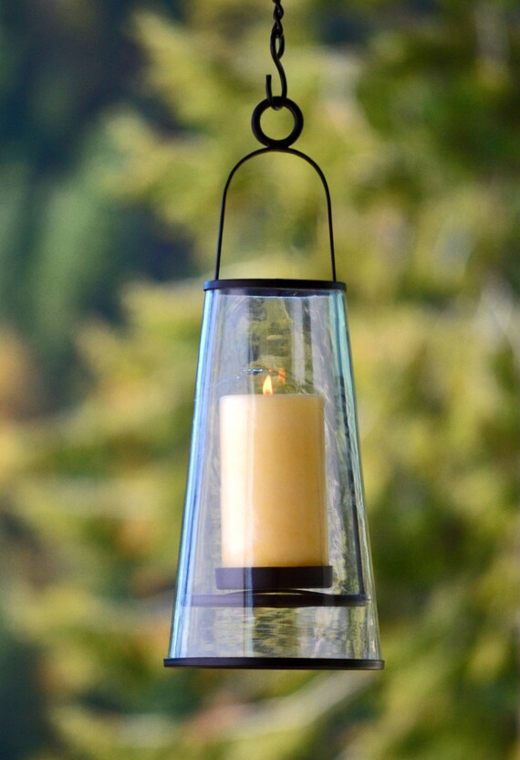 H Potter Hanging Glass Candle Lantern Large Rustic Decor H Potter Hanging Glass Candle Lantern, Large Outdoor Candle Lanterns For Patio