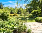 H Potter Large Diamond Garden Trellis 69" | Heavy Duty Iron Climbing Trellis for Roses, Ivy & Clematis - Ground Spikes, Freestanding