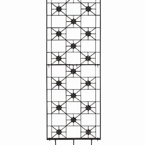 H Potter Metal Trellis Black Powdercoat Finish - Iron Grid Trellis for Garden - Flower Screen - Landscaping Hardscape for Climbing Plants