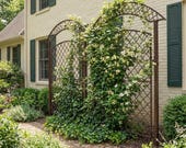 H Potter Metal Garden Trellis, Tall Outdoor Privacy Screen, Set of 2