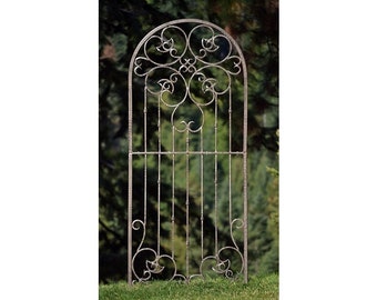 H Potter Metal Garden Trellis, Indoor Outdoor Screen, Wrought Iron, Wall Decor, Heavy Scroll, Patio, Deck, Backyard Art, Rose Clematis