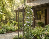 H Potter 7 ft Trellis Garden Obelisk Freestanding Iron Large Metal Trellis for Climbing Plants - Backyard Decor - Yard Art - Outdoor Wedding