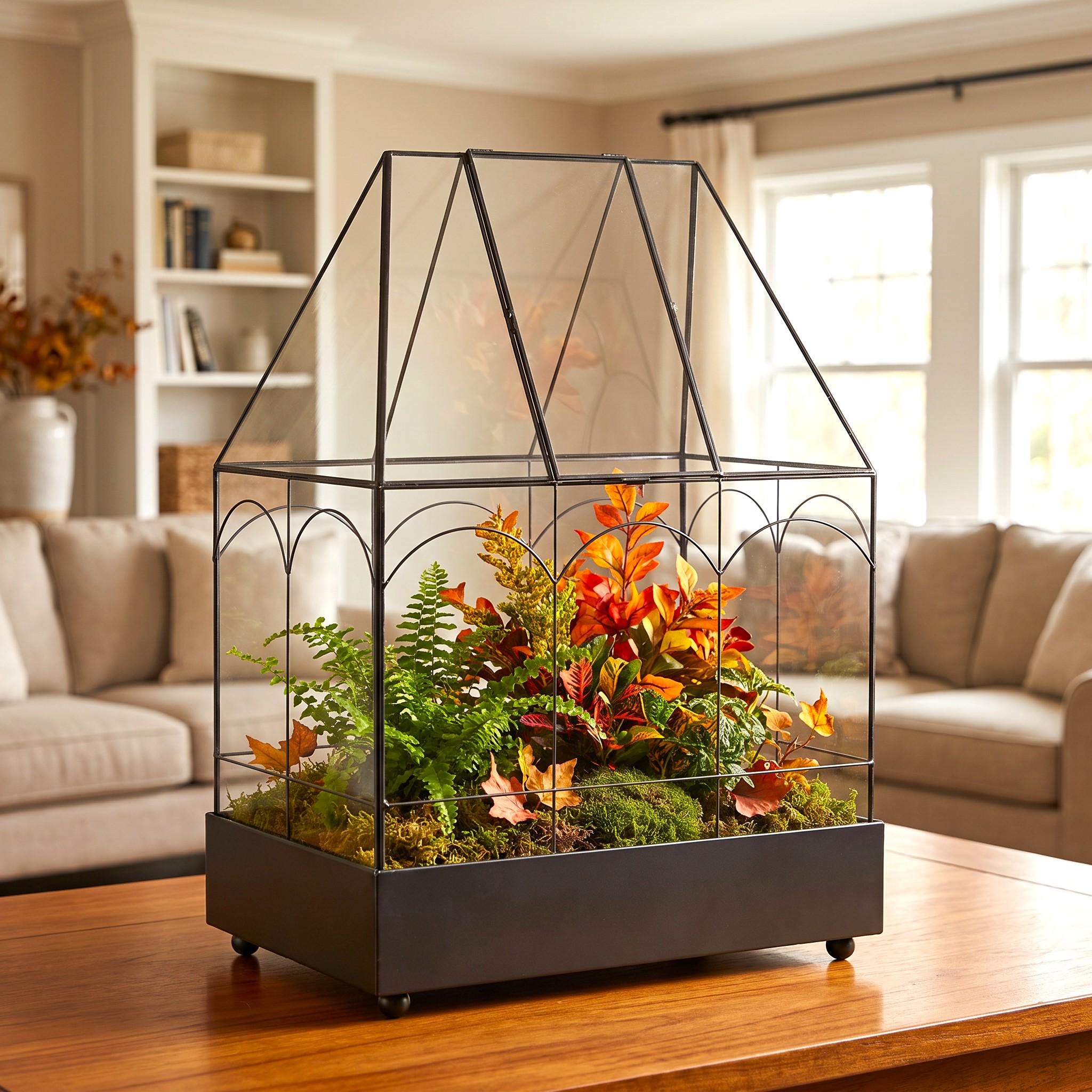 H Potter Glass Terrarium | Wardian Case Orchid Planter | 20