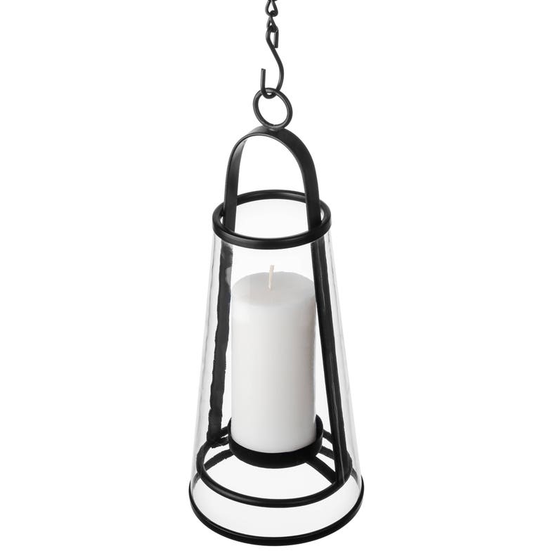 H Potter Rustic Decor Large Lighting Garden Gift Decorative Candle Holder Hanging Glass Candle Lantern Wedding Patio Deck