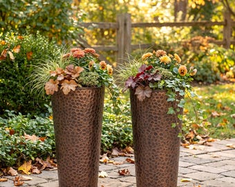 H Potter Planter Set of 2 Large Tall Garden Planter - Handcrafted