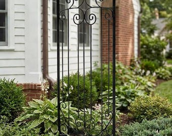 H Potter 6 ft Tall Black Iron Garden Trellis – Heavy Duty Climbing Vine Support