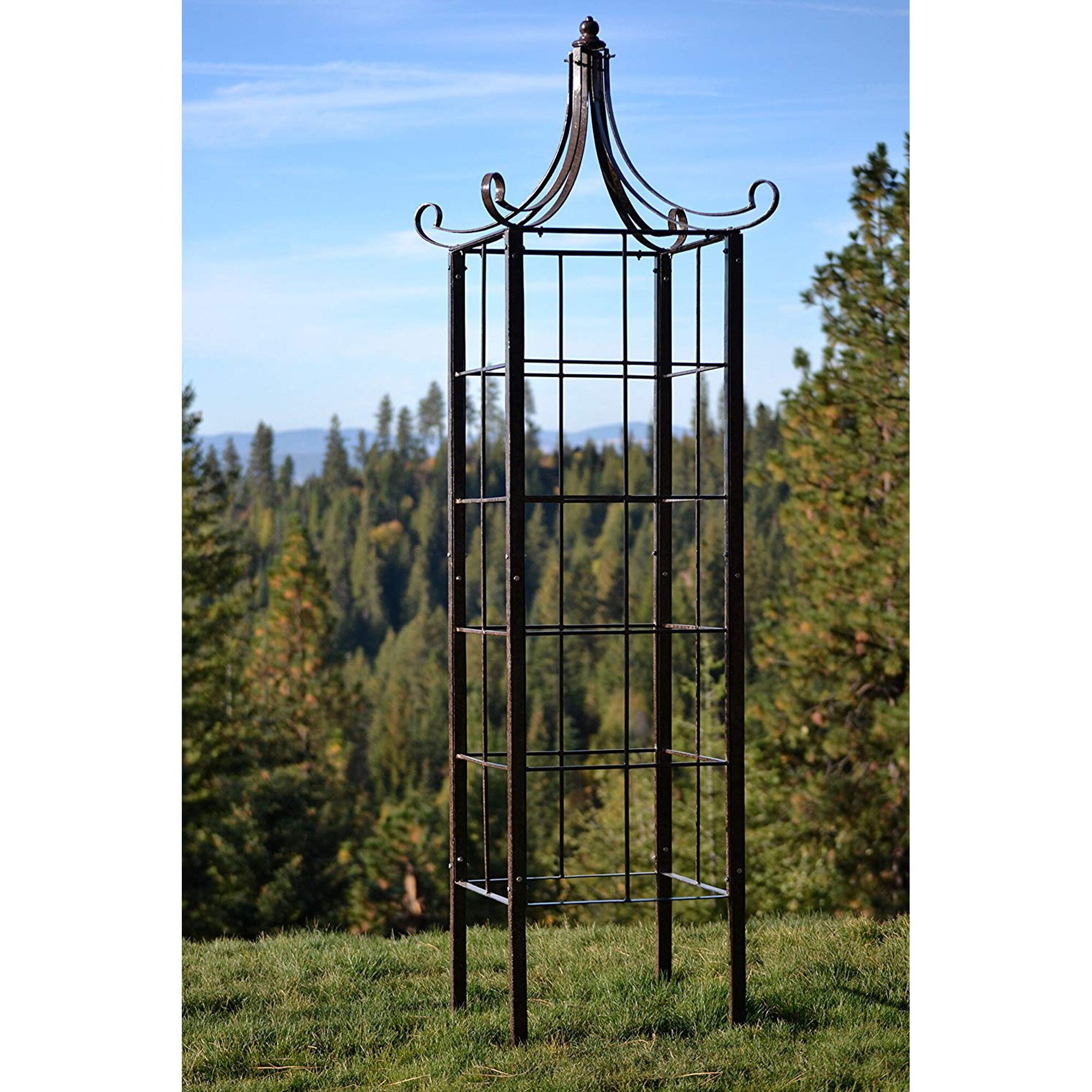 H Potter 7 foot Trellis Garden Obelisk Wrought Iron Ornamental Etsy