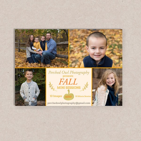 Fall Mini Session Photography Template-Instant Download-Marketing Ad-006
