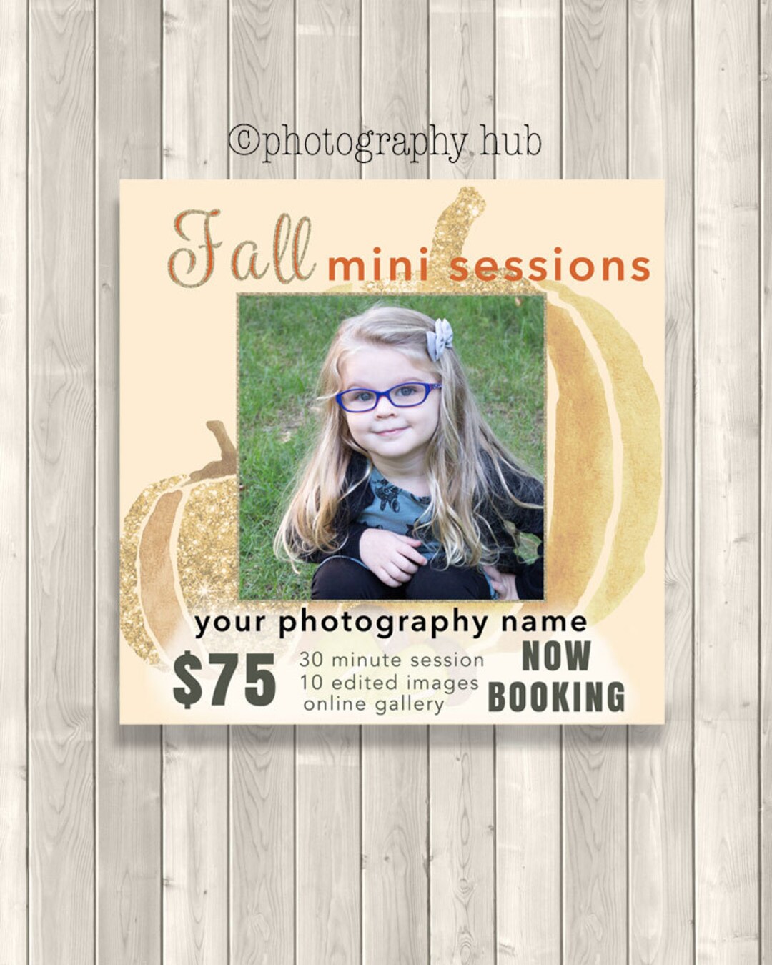 Fall Mini Session PSD Photography Template Ad/facebook - Etsy