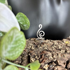 Sterling Silver Boho Swirl Ear Cuff Handcrafted