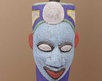 African Art - Beaded royal head