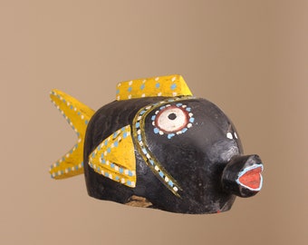 Art Africain - Masque marionnette poisson Bozo