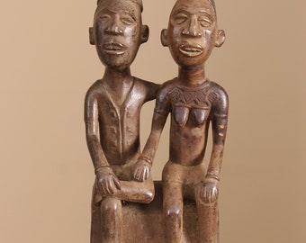 African Art - Kongo couple figure