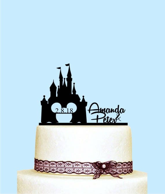 Castle Wedding Cake Topper Custom Personalized Disney Cake Etsy