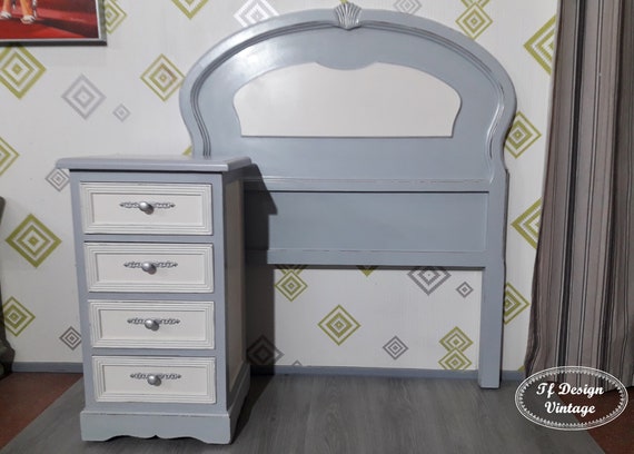 Bedroom Set Bedroom Furniture Bedside Table And Headboard Etsy