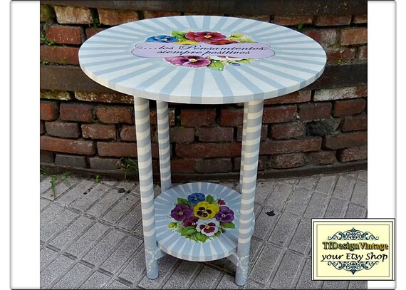Small Circular Nightstand Round Coffee Tableside Table Etsy