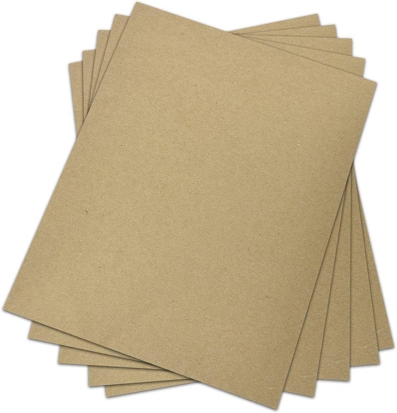 8.5 x 11 White Chipboard - Cardboard Medium Weight Chipboard Sheets - 25 per Pack.
