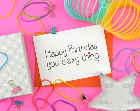 Fun Birthday Card happy Birthday You Sexy Thing - Etsy Fun Birthday Card happy Birthday You Sexy Thing - Etsy