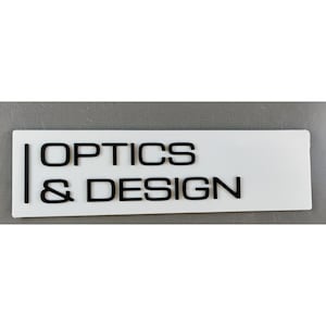 Optics and Design Door Sign Inspired by Severance and Lumon 3D printed