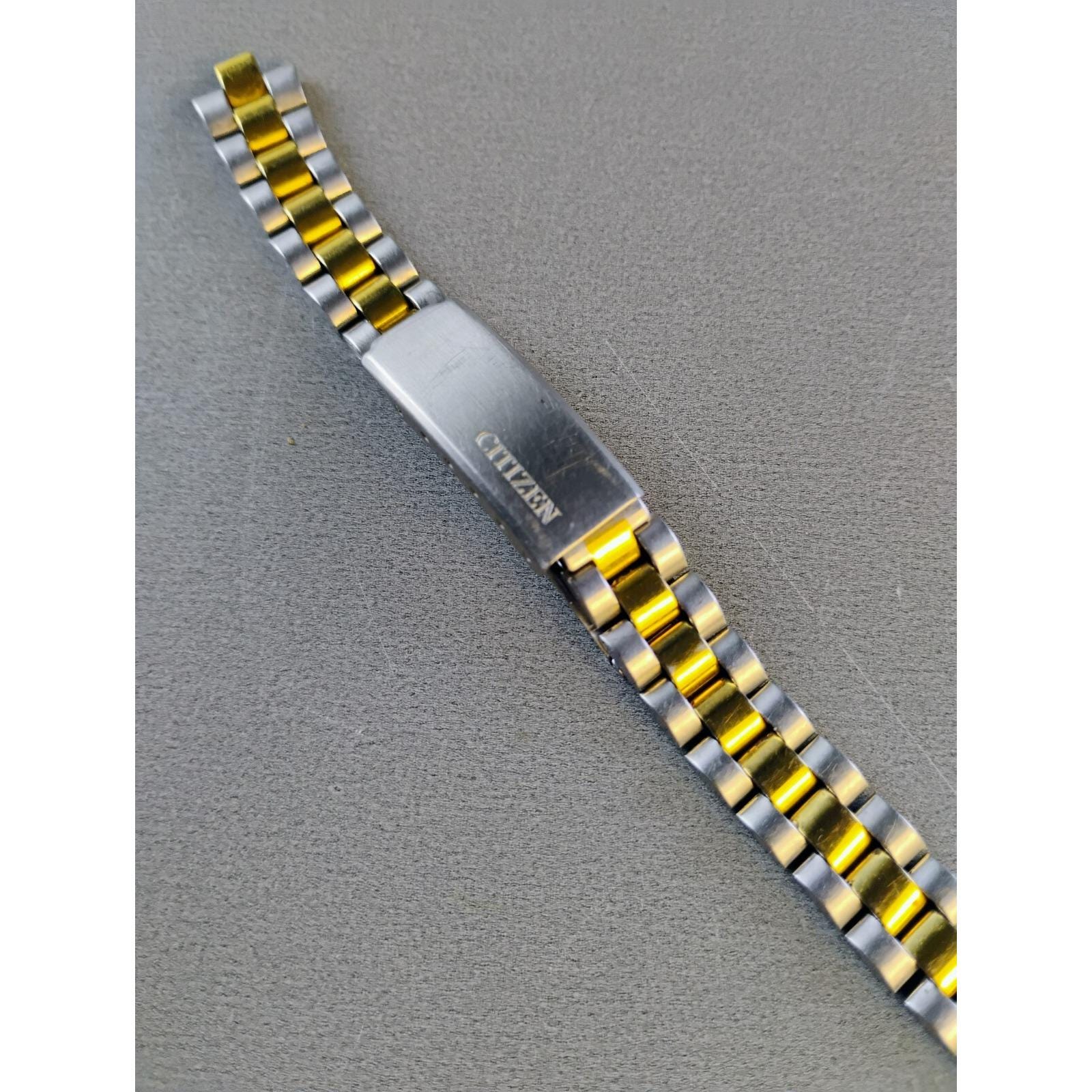 CITIZEN Bracelet Watch Brand 12mm Silver Gold Toned Stainless Steel, 5.5in A