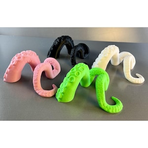 3D Printed Octopus Tentacle Phone Holder (1) - Nautical Desk Decor - Pick Color