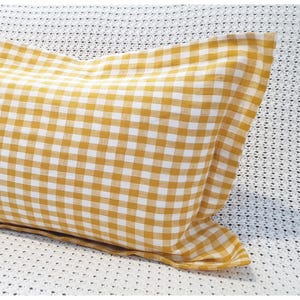 Vichy-Karo-Kissenhülle, 100% Leinen, 30 x 50 cm