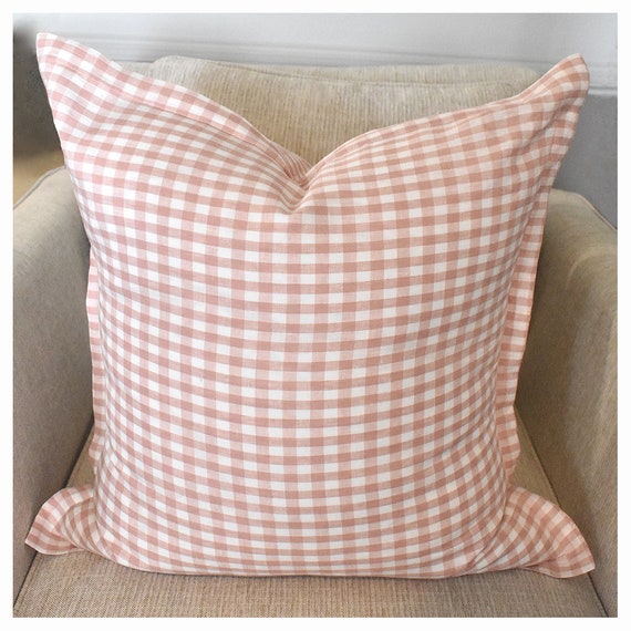 Gingham top cushion covers