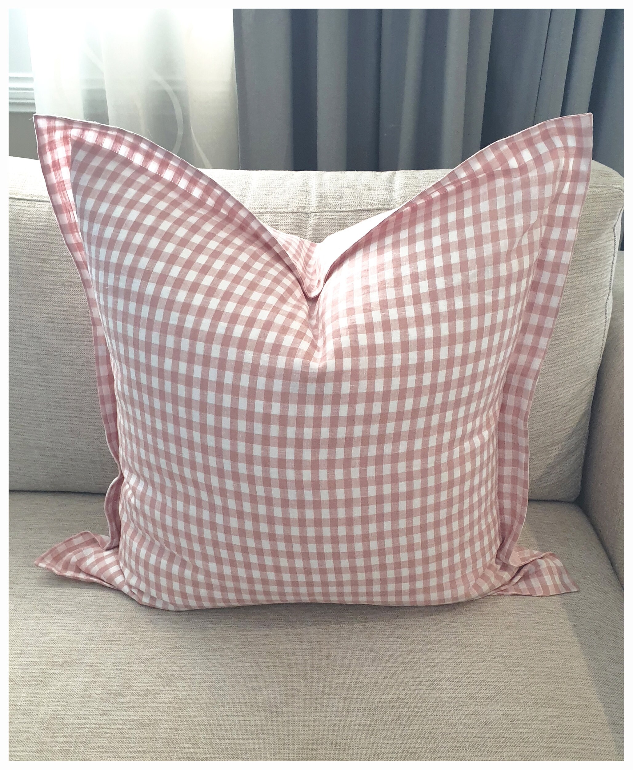 pink gingham pillowcases