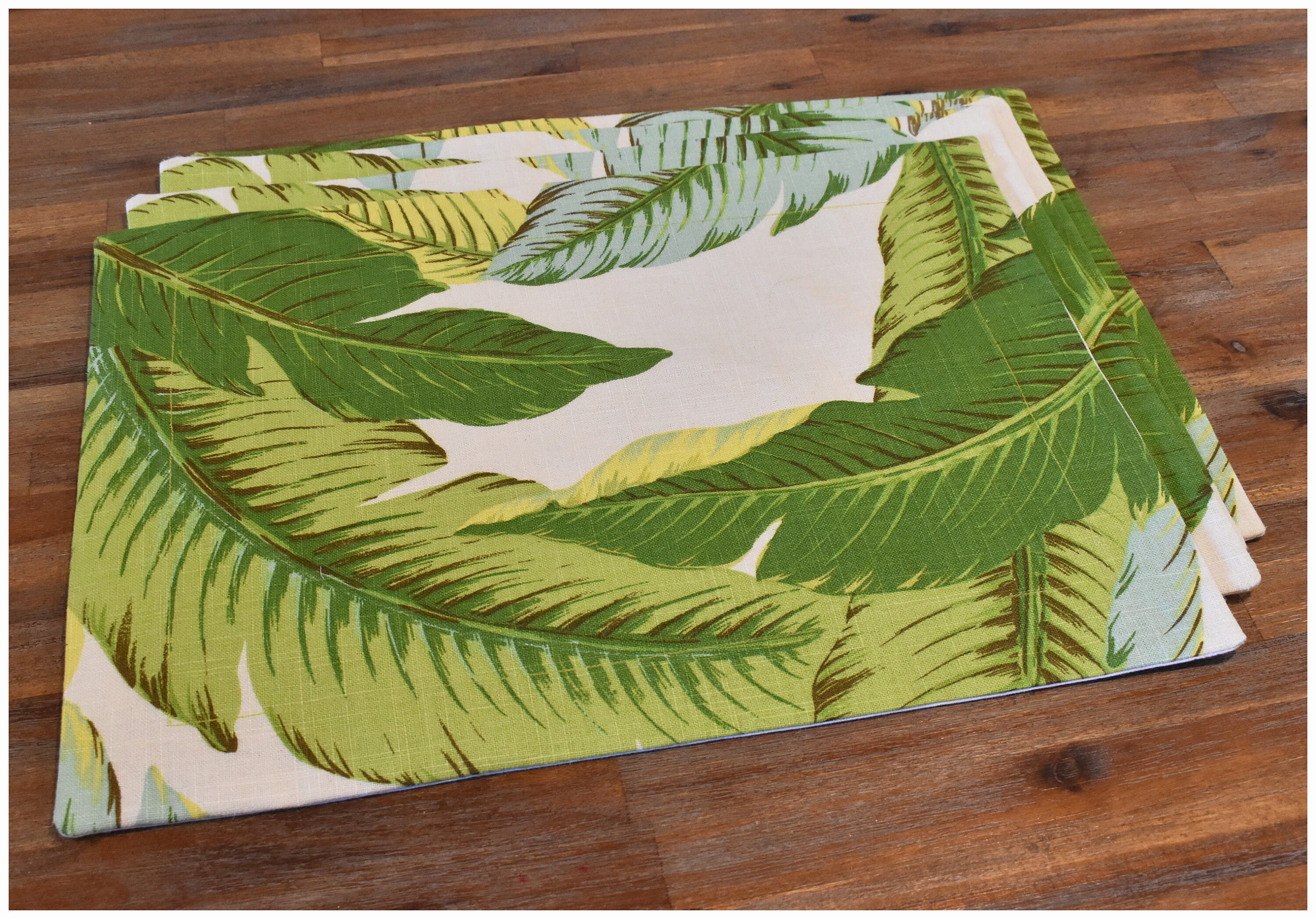 Tommy Bahama Placemats Set of 4 in Green Tropical Palms Etsy