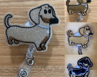 Dachshund Wiener Dog Badge Reel - Nurse Badge Reel - Retractable Badge Reel - Name Badge