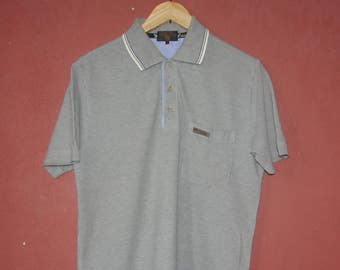 Vintage MCM Legere Mode Creation Munchen 1990s Polo men's shirt size Medium / 1990s Fashion Italy designer shirt /