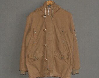 Vintage JUN MEN Japan Jacket size M-L / 90s Japanese fashion designer hip hop Hype  1990s Hoodie Brown Jacket