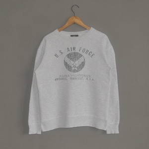 Vintage Alpha Industries Us Air Force Stencil Logo sweatshirt size 40/M / Distressed u.s army Sweater / Outdoor hipster military Crewneck