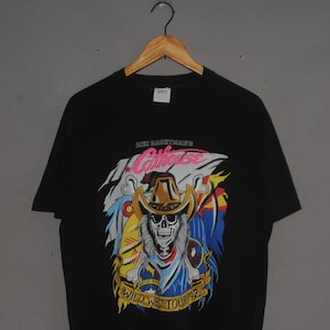 Vintage CATHOUSE Riki Rachtman&#39;s 1992 Wild West Tour Concert T shirt size Large / 90s American Heavy Metal Headbangers Ball MTV tee