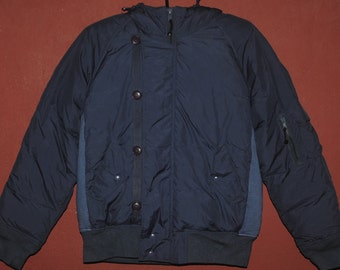 Suéter vintage STUSSY anos 1990 tamanho grande / Jaqueta puffer com capuz vintage / Pulôver streetwear / Suéter de equipamento externo