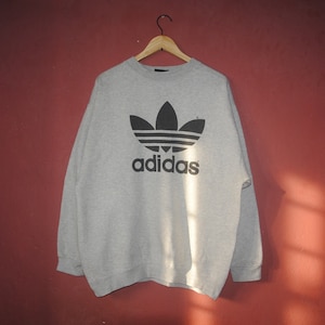 Vintage ADIDAS Trefoil 1990s sweatshirt  Medium / Large  / Vintage sport jacket / nice design / Pullover / hip hop hipster sweater