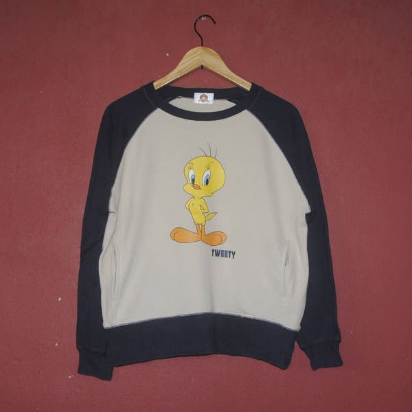 Vintage TWEETY BIRD 1990s  sweatshirt Small / Medium / Looney Tunes/ 1990s Warner Bros Anime Cartoon Graphic sweater / pullover / Crewneck