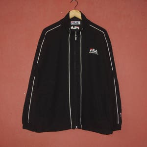 Vintage FILA 1990s sweater size Medium / Large /  Vintage hipster hip hop jacket / nice design / Pullover / streetwear windbreaker