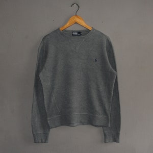 Vintage POLO Ralph Lauren sweatshirt size Small / Vintage Polo Gray sweater / Polo small pony sweater / Pullover / Winter Jumper