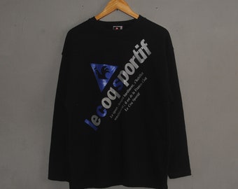 Vintage LE COQ SPORTIF 1990s sweatshirt size Medium / Vintage Sport jumper sweater / Big Logo Hip hop Streetwear hipster 90s Style Pullover