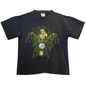 Vintage 1990 Pushead Bird&#39;s Eye Septic Death T shirt M-L / 1990s Pushead Artwork Hyperstoic Punk 90s Mistfits tee