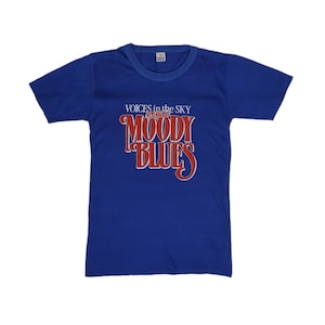 Vintage 1984 The Moody Blues Voices in the sky UK Tour T shirt size XS / Rare 80s England Progressive Hard Rock Art Ted 1980s Tee